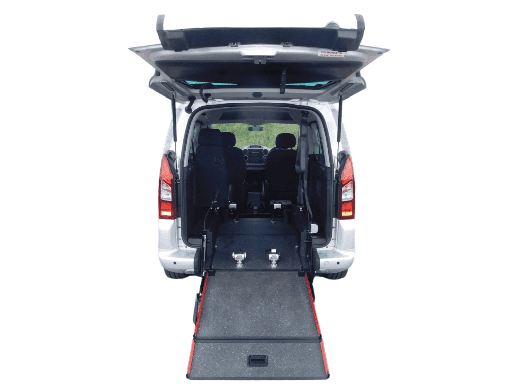 Peugeot Partner for wheelchair showing ramp